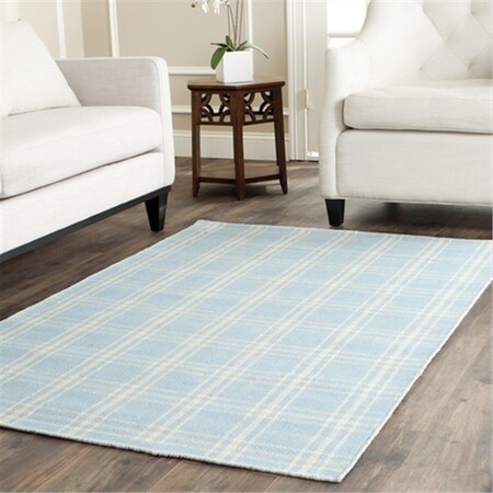 Safavieh 4 x 6 ft. Small Rectangle Contemporary Kilim Light Blue and Yellow Accent Rug KLM420A-4